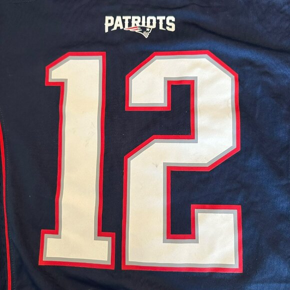 Nike NFL Patriots Tom Brady #12 On Field Jersey Small Navy Mens Football Shirt - Picture 13 of 14